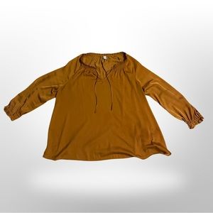 Old Navy Mustard Yellow Peasant Blouse